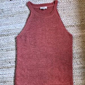 Adorable pink knit tank!